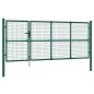 vidaXL Cancello da Giardino in Rete Verde 350x175 cm Acciaio Zincato vidaXL Cancello da Giardino in Rete Verde 350x175 cm Acciaio Zincato