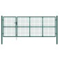 vidaXL Cancello da Giardino in Rete Verde 350x175 cm Acciaio Zincato vidaXL Cancello da Giardino in Rete Verde 350x175 cm Acciaio Zincato