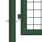 vidaXL Cancello da Giardino in Rete Verde 350x175 cm Acciaio Zincato vidaXL Cancello da Giardino in Rete Verde 350x175 cm Acciaio Zincato