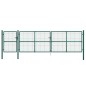 vidaXL Cancello da Giardino in Rete Verde 500x175 cm Acciaio Zincato vidaXL Cancello da Giardino in Rete Verde 500x175 cm Acciaio Zincato