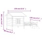 vidaXL Cuccia per Cani Moka 159x120x88,5 cm in Legno Massello di Pino