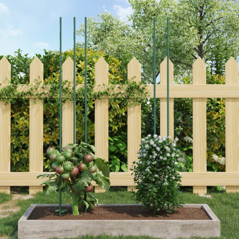 vidaXL Supporti per Piante da Giardino 30 pz Verde 180 cm Acciaio vidaXL Supporti per Piante da Giardino 30 pz Verde 180 cm Acciaio