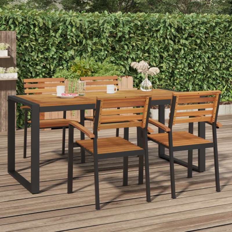 vidaXL Tavolo Giardino con Gambe a U 180x90x75cm Legno Massello Acacia vidaXL Tavolo Giardino con Gambe a U 180x90x75cm Legno Massello Acacia