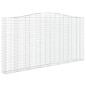 vidaXL Cesto Gabbione ad Arco 400x30x200/220 cm Ferro Zincato vidaXL Cesto Gabbione ad Arco 400x30x200/220 cm Ferro Zincato