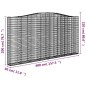 vidaXL Cesto Gabbione ad Arco 400x30x200/220 cm Ferro Zincato vidaXL Cesto Gabbione ad Arco 400x30x200/220 cm Ferro Zincato