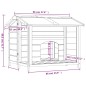 vidaXL Cuccia per Cani Moka 96x87x80,5 cm in Legno Massello di Pino