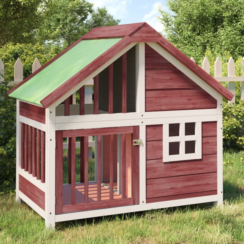 vidaXL Cuccia per Cani Moka 96x60,5x87 cm in Legno Massello di Pino