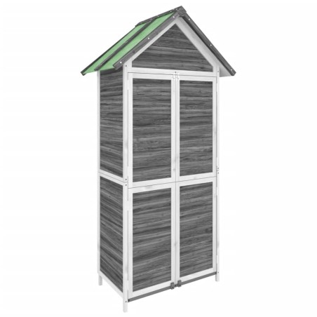 vidaXL Rimessa da Giardino Grigia 89x52,5x175cm Legno Massello di Pino