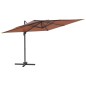 vidaXL Ombrellone a Sbalzo con Palo Alluminio Terracotta 300x300 cm vidaXL Ombrellone a Sbalzo con Palo Alluminio Terracotta 300x300 cm