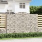 vidaXL Cesto Gabbione ad Arco 300x50x200/220 cm Ferro Zincato vidaXL Cesto Gabbione ad Arco 300x50x200/220 cm Ferro Zincato
