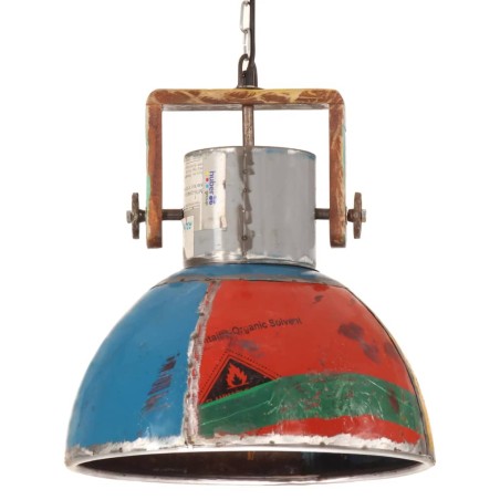 vidaXL Lampada Sospesa Industriale 25 W Multicolore Rotonda 40 cm E27