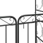 vidaXL Arco da Giardino con Cancello Nero 108x45x235 cm Acciaio vidaXL Arco da Giardino con Cancello Nero 108x45x235 cm Acciaio