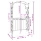vidaXL Arco da Giardino con Cancello Nero 108x45x235 cm Acciaio vidaXL Arco da Giardino con Cancello Nero 108x45x235 cm Acciaio
