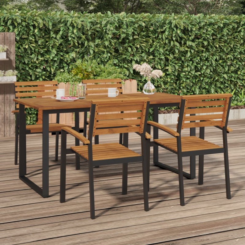 vidaXL Tavolo Giardino con Gambe a U 160x80x75cm Legno Massello Acacia vidaXL Tavolo Giardino con Gambe a U 160x80x75cm Legno Massello Acacia