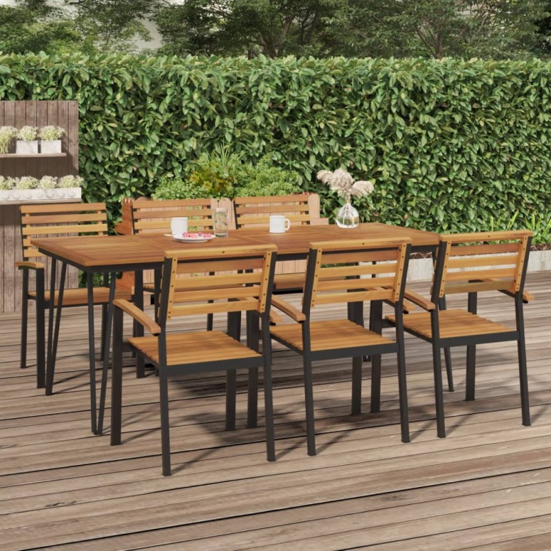 vidaXL Tavolo Giardino con Gambe Forcella 200x90x75 cm Massello Acacia vidaXL Tavolo Giardino con Gambe Forcella 200x90x75 cm Massello Acacia
