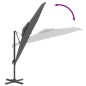 vidaXL Ombrellone a Sbalzo Doppio Piano Antracite 400x300 cm vidaXL Ombrellone a Sbalzo Doppio Piano Antracite 400x300 cm