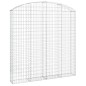 vidaXL Cesto Gabbione ad Arco 200x30x200/220 cm Ferro Zincato vidaXL Cesto Gabbione ad Arco 200x30x200/220 cm Ferro Zincato