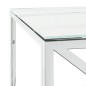 vidaXL Tavolino da Salotto 110x45x45 cm in Acciaio Inox e Vetro vidaXL Tavolino da Salotto 110x45x45 cm in Acciaio Inox e Vetro