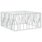 vidaXL Tavolino da Salotto 100x100x50 cm in Acciaio Inox e Vetro vidaXL Tavolino da Salotto 100x100x50 cm in Acciaio Inox e Vetro