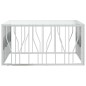 vidaXL Tavolino da Salotto 100x100x50 cm in Acciaio Inox e Vetro vidaXL Tavolino da Salotto 100x100x50 cm in Acciaio Inox e Vetro