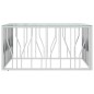 vidaXL Tavolino da Salotto 100x100x50 cm in Acciaio Inox e Vetro vidaXL Tavolino da Salotto 100x100x50 cm in Acciaio Inox e Vetro