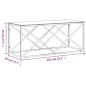 vidaXL Tavolino da Salotto 110x45x45 cm in Acciaio Inox e Vetro vidaXL Tavolino da Salotto 110x45x45 cm in Acciaio Inox e Vetro