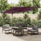 vidaXL Ombrellone a Sbalzo Doppio Piano Bordò 400x300 cm vidaXL Ombrellone a Sbalzo Doppio Piano Bordò 400x300 cm