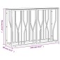 vidaXL Tavolino Consolle 110x30x70 cm in Acciaio Inox e Vetro vidaXL Tavolino Consolle 110x30x70 cm in Acciaio Inox e Vetro