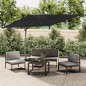 vidaXL Ombrellone a Sbalzo Doppio Piano Nero 300x300 cm vidaXL Ombrellone a Sbalzo Doppio Piano Nero 300x300 cm
