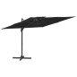 vidaXL Ombrellone a Sbalzo Doppio Piano Nero 300x300 cm vidaXL Ombrellone a Sbalzo Doppio Piano Nero 300x300 cm