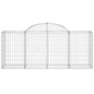 vidaXL Cesto Gabbione ad Arco 200x50x80/100 cm Ferro Zincato