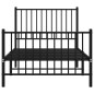 vidaXL Giroletto con Testiera e Pediera Metallo Nero 90x190 cm vidaXL Giroletto con Testiera e Pediera Metallo Nero 90x190 cm