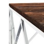 vidaXL Tavolino Salotto in Acciaio Inox e Legno Massello di Recupero vidaXL Tavolino Salotto in Acciaio Inox e Legno Massello di Recupero