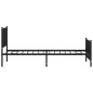vidaXL Giroletto con Testiera e Pediera Metallo Nero 100x200 cm vidaXL Giroletto con Testiera e Pediera Metallo Nero 100x200 cm