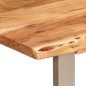 vidaXL Tavolo da Pranzo 110x50x76 cm Legno Massello di Acacia