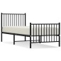 vidaXL Giroletto con Testiera e Pediera Metallo Nero 75x190 cm vidaXL Giroletto con Testiera e Pediera Metallo Nero 75x190 cm