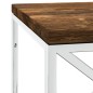 vidaXL Tavolino Salotto in Acciaio Inox e Legno Massello di Recupero vidaXL Tavolino Salotto in Acciaio Inox e Legno Massello di Recupero