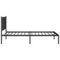 vidaXL Giroletto con Testiera in Metallo Nero 90x190 cm vidaXL Giroletto con Testiera in Metallo Nero 90x190 cm