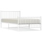 vidaXL Giroletto con Testiera e Pediera Metallo Bianco 107x203 cm vidaXL Giroletto con Testiera e Pediera Metallo Bianco 107x203 cm