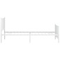 vidaXL Giroletto con Testiera e Pediera Metallo Bianco 107x203 cm vidaXL Giroletto con Testiera e Pediera Metallo Bianco 107x203 cm