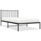 vidaXL Giroletto con Testiera in Metallo Nero 107x203 cm