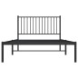 vidaXL Giroletto con Testiera in Metallo Nero 107x203 cm
