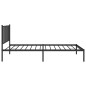 vidaXL Giroletto con Testiera in Metallo Nero 107x203 cm