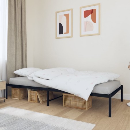 vidaXL Giroletto in Metallo Nero 90x200 cm