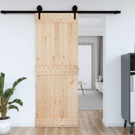 vidaXL Porta 85x210 cm in Legno Massello di Pino