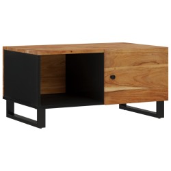 vidaXL Tavolino da Soggiorno 80x50x40 cm Massello Acacia e Multistrato