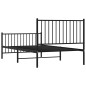 vidaXL Giroletto con Testiera e Pediera Metallo Nero 100x190 cm vidaXL Giroletto con Testiera e Pediera Metallo Nero 100x190 cm