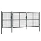 vidaXL Cancello da Giardino Rete Antracite 400x175 cm Acciaio Zincato vidaXL Cancello da Giardino Rete Antracite 400x175 cm Acciaio Zincato