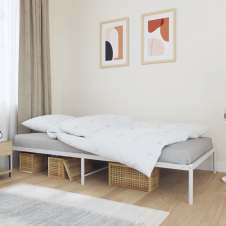 vidaXL Giroletto in Metallo Bianco 100x200 cm