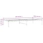 vidaXL Giroletto in Metallo Bianco 100x200 cm vidaXL Giroletto in Metallo Bianco 100x200 cm